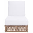 Safavieh Gillian Steel and Polyester Sunlounger in Natural / White