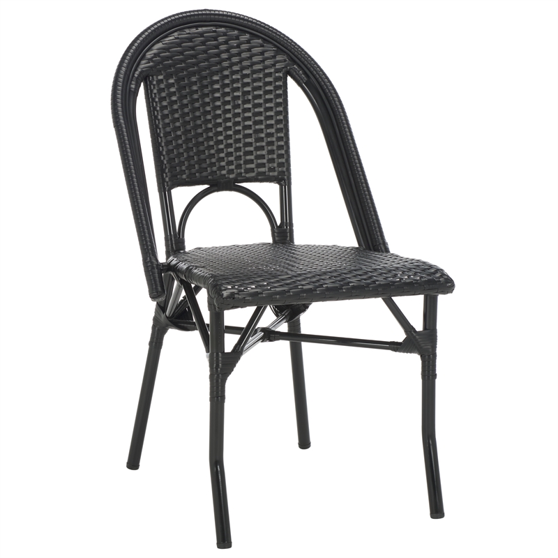 Safavieh Torino Aluminum Side Chair Set Of 2 in Black