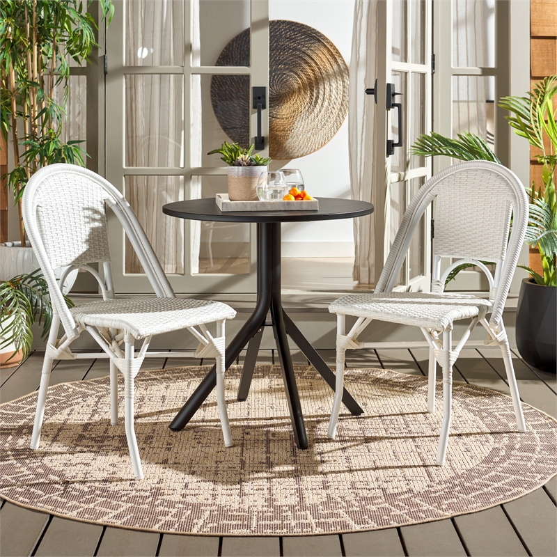 Safavieh Torino Aluminum Side Chair Set Of 2 in White