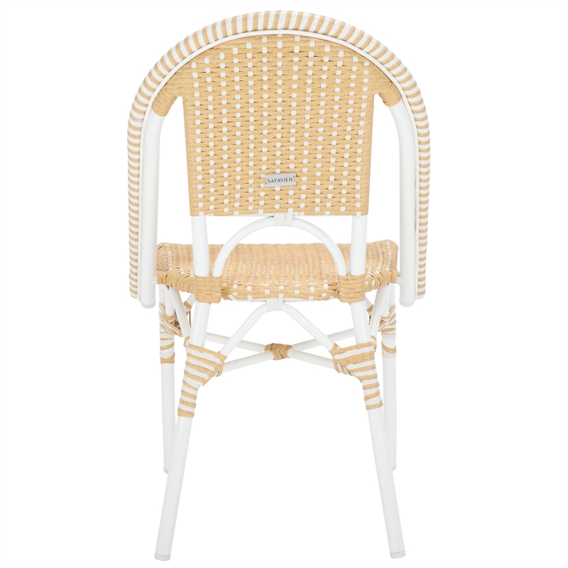 Safavieh Torino Aluminum Side Chair Set Of 2 in Natural /White
