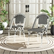Safavieh Torino Aluminum Side Chair Set Of 2 in Gray / White