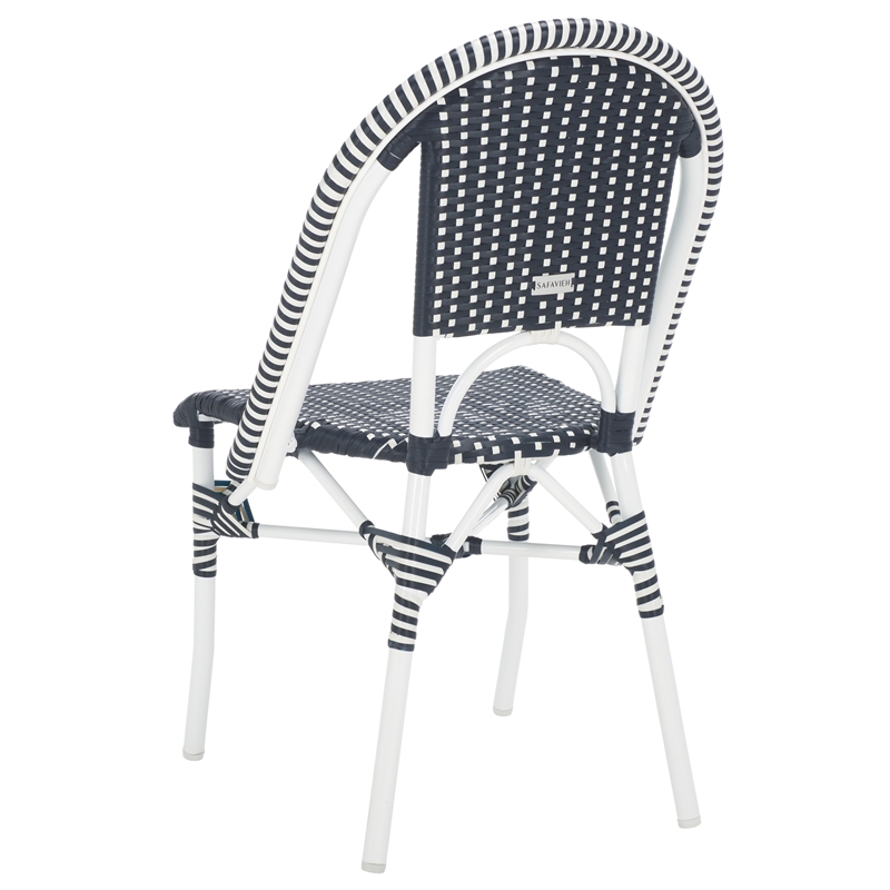 Safavieh Torino Aluminum Side Chair Set Of 2 in Navy / White