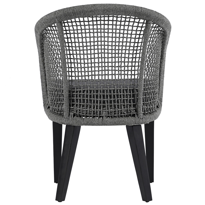 Safavieh Saxon Wood and Aluminum Rope Chair Set Of 2 in Gray