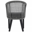 Safavieh Saxon Wood and Aluminum Rope Chair Set Of 2 in Gray