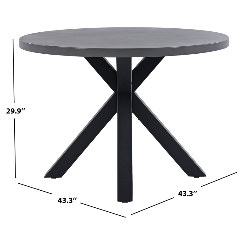 Safavieh Saxon Steel Table in Gray