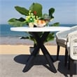 Safavieh Saxon Steel Table in Light Gray
