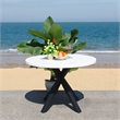 Safavieh Saxon Steel Table in Light Gray