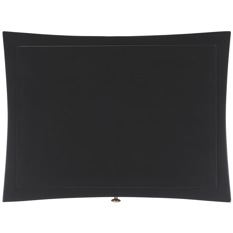 Safavieh Berlynne Wood and Banana Stem Shelf Nightstand in Black / Natural