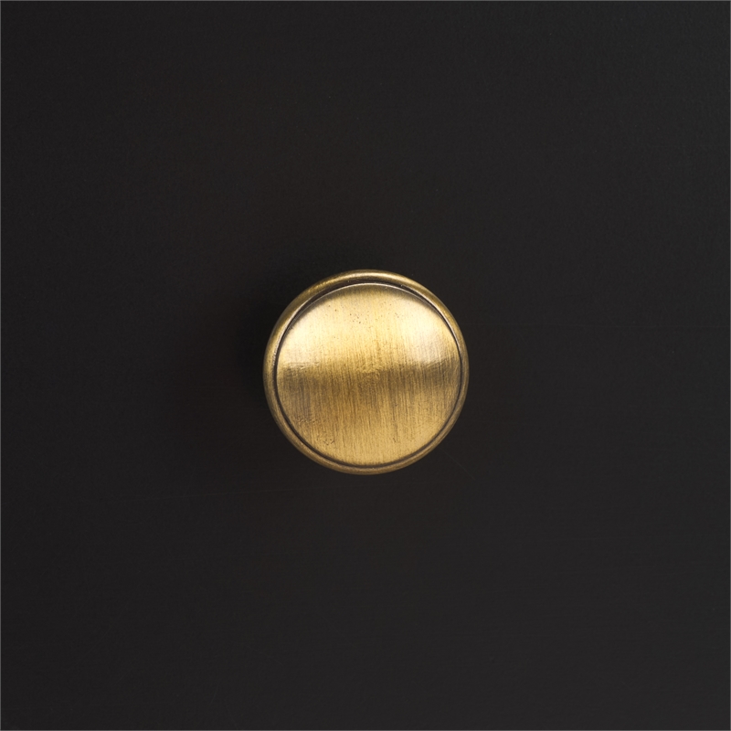 Safavieh Berlynne Wood and Banana Stem Shelf Nightstand in Black / Natural