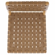 Safavieh Jeremiah Woven Leather Dining Chair in Brown / Natural