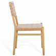 Safavieh Jeremiah Woven Leather Dining Chair in Tan / Natural