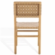 Safavieh Jeremiah Woven Leather Dining Chair in Tan / Natural