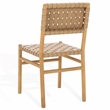 Safavieh Jeremiah Woven Leather Dining Chair in Tan / Natural