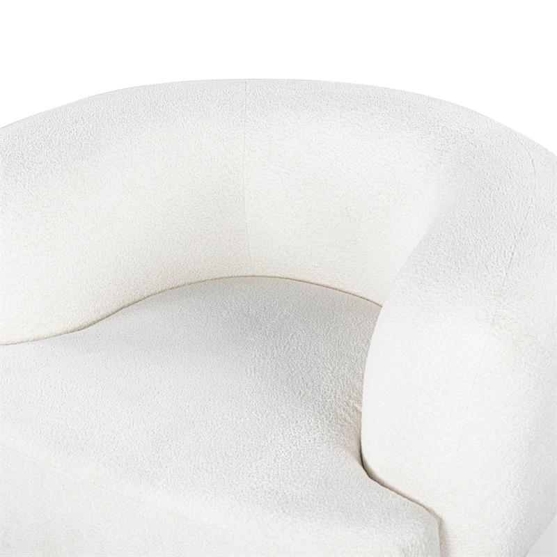 Safavieh Oscar Solid Wood Accent Chair in Ivory / Natural