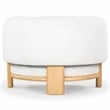 Safavieh Oscar Solid Wood Accent Chair in Ivory / Natural