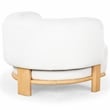 Safavieh Oscar Solid Wood Accent Chair in Ivory / Natural