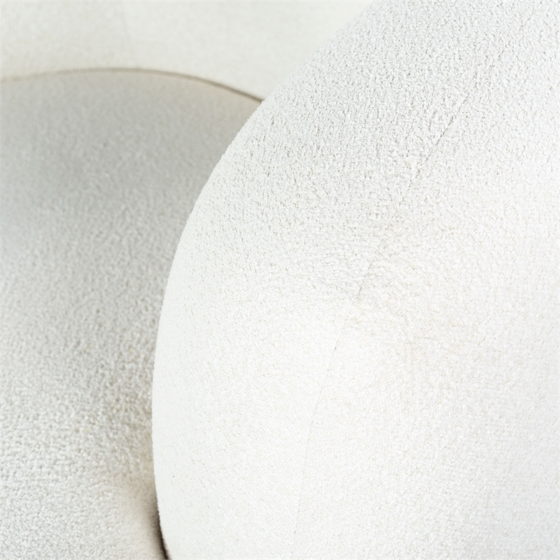 Safavieh Oscar Solid Wood Accent Chair in Ivory / Natural