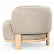 Safavieh Oscar Solid Wood Accent Chair in Light Brown / Natural
