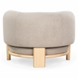 Safavieh Oscar Solid Wood Accent Chair in Light Brown / Natural