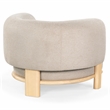 Safavieh Oscar Solid Wood Accent Chair in Light Brown / Natural