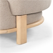 Safavieh Oscar Solid Wood Accent Chair in Light Brown / Natural