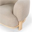Safavieh Oscar Solid Wood Accent Chair in Light Brown / Natural