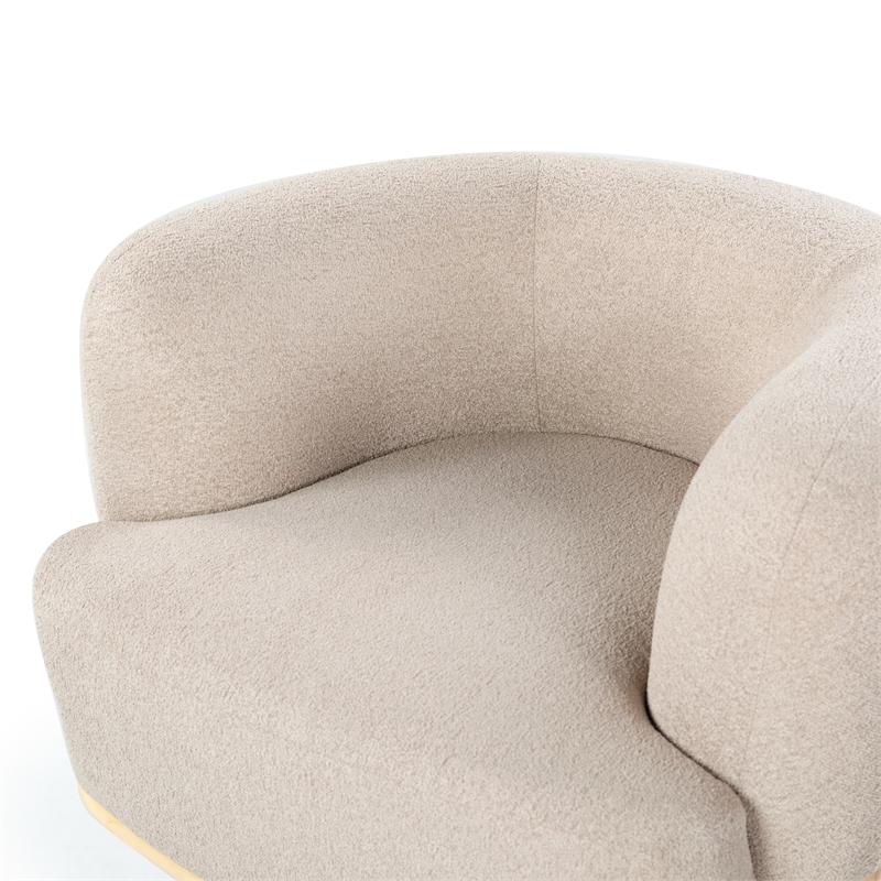 Safavieh Oscar Solid Wood Accent Chair in Light Brown / Natural