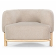 Safavieh Oscar Solid Wood Accent Chair in Light Brown / Natural