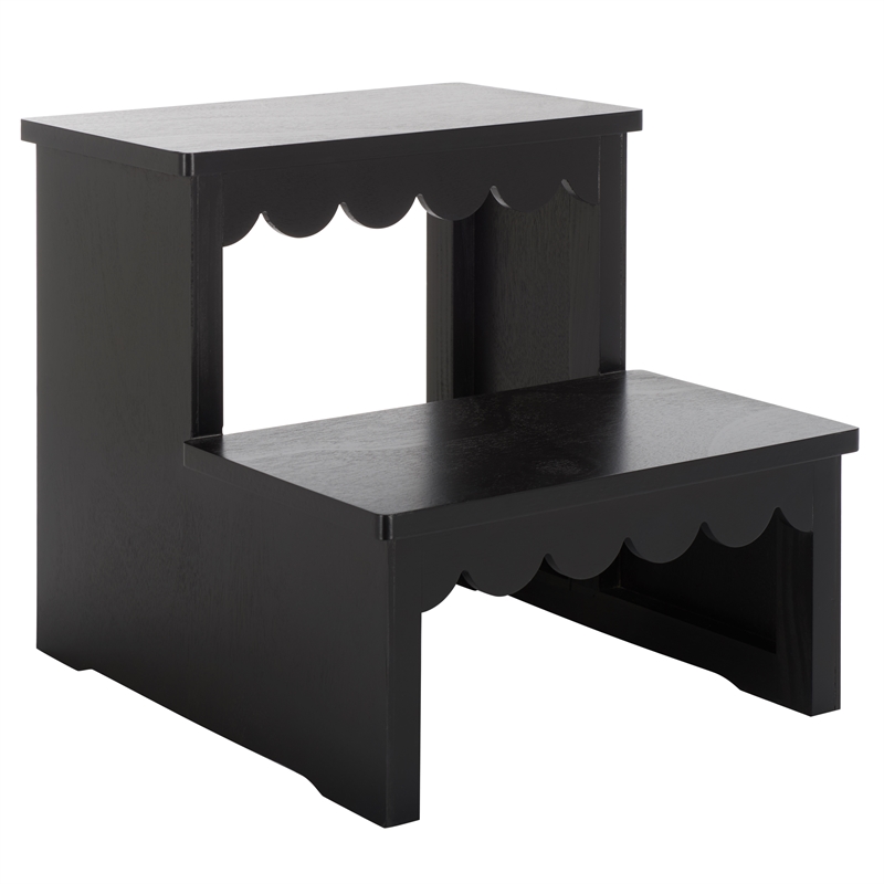 Safavieh Haven Wood 2 Step Stool  in Matte Black