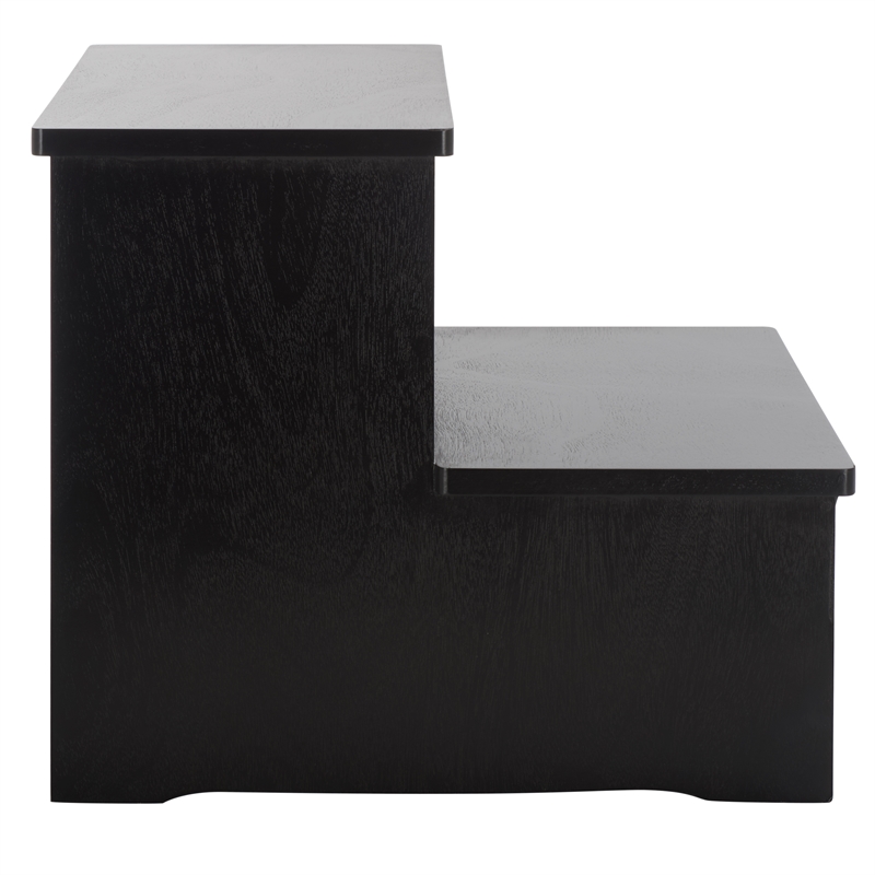 Safavieh Haven Wood 2 Step Stool  in Matte Black