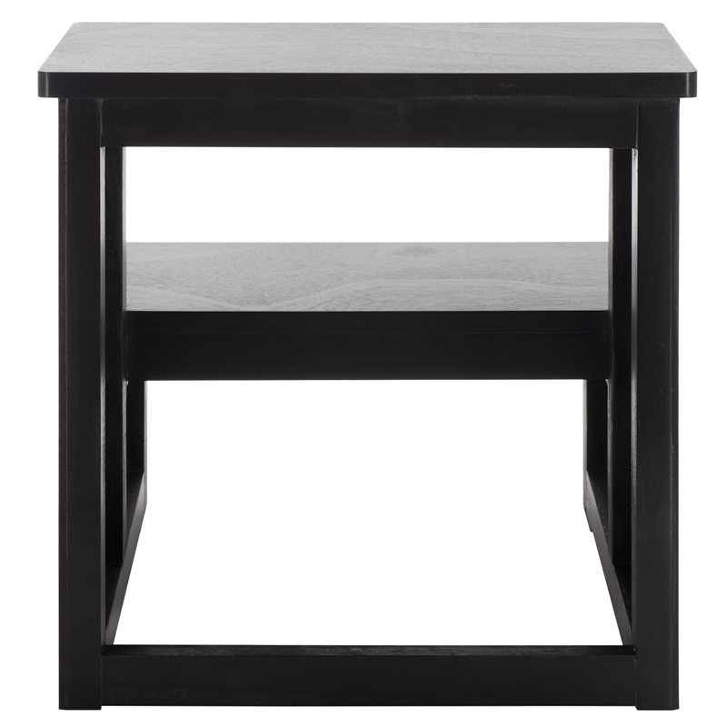 Safavieh Haven Wood 2 Step Stool  in Matte Black