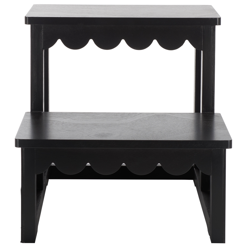 Safavieh Haven Wood 2 Step Stool  in Matte Black