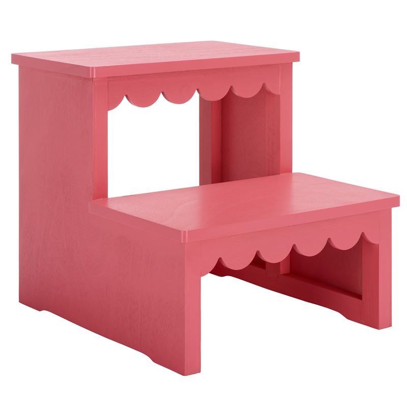 Safavieh Haven Wood 2 Step Stool in Pink