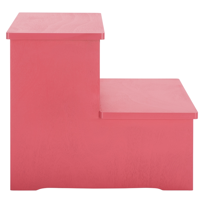 Safavieh Haven Wood 2 Step Stool in Pink