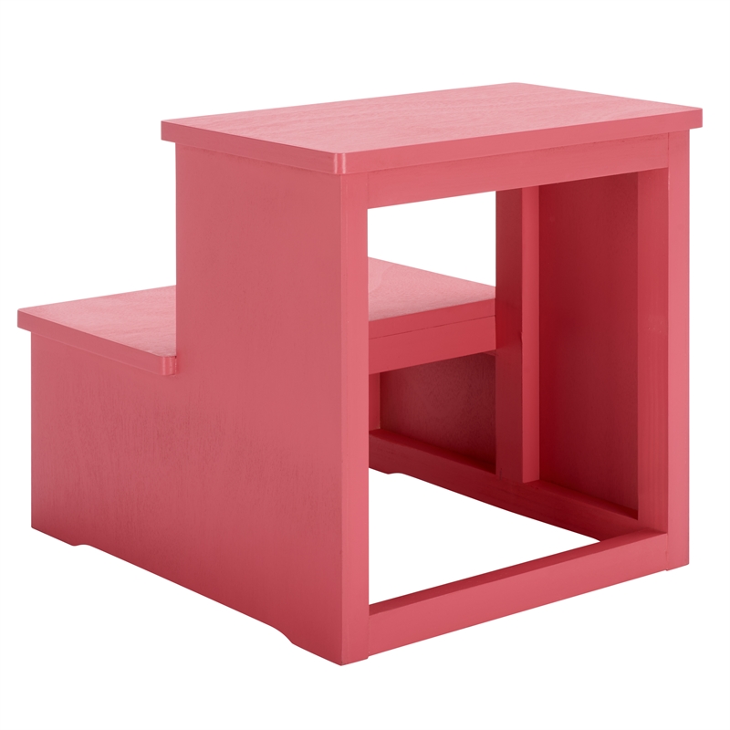 Safavieh Haven Wood 2 Step Stool in Pink
