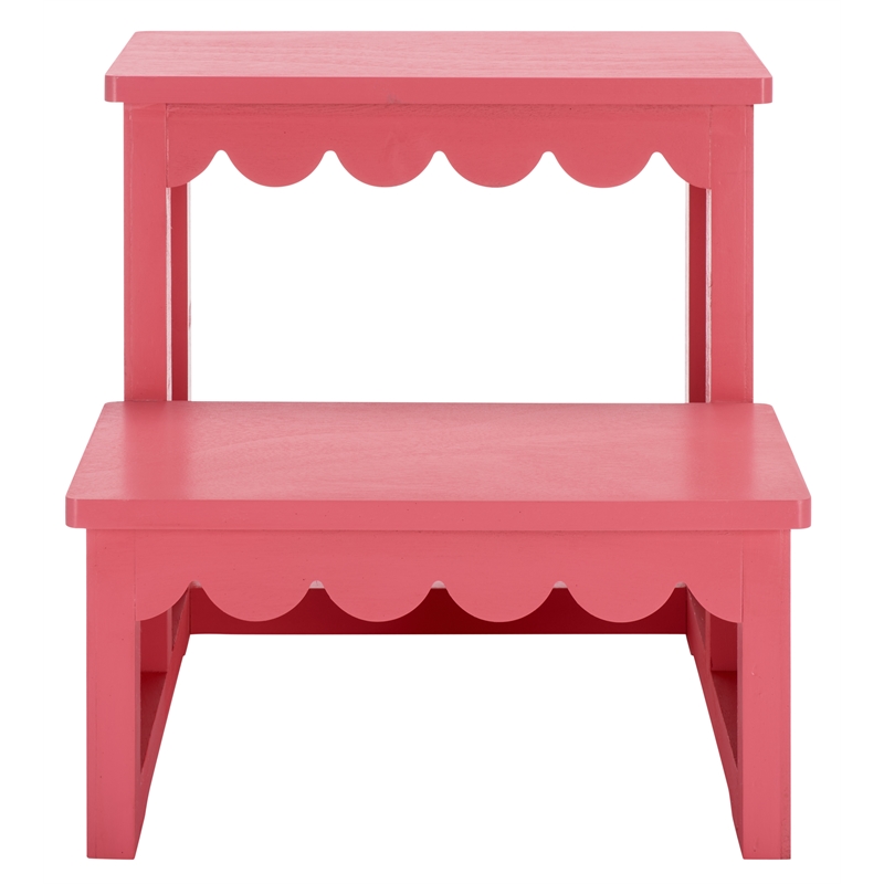 Safavieh Haven Wood 2 Step Stool in Pink