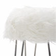 Safavieh Caspian Wood Foot Stool in White / Silver