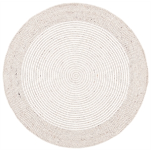 Safavieh Braided 2'-3&quot x 8'-0&quot Wool Hand Woven Rug in Beige / Ivory