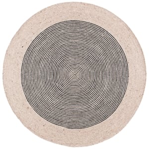 Safavieh Braided 3'-0&quot x 5'-0&quot Wool Hand Woven Rug in Beige / Black