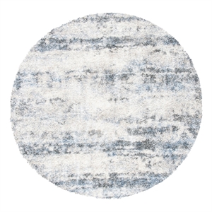 Safavieh Berber Shag 200 6'-7&quotx6'-7&quotPolypropylenePowerLoomedRuginIvory/Charcoal