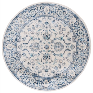 Safavieh Brentwood 6'-7&quot x 6'-7&quot Jute Power Loomed Rug in Blue / Light Gray
