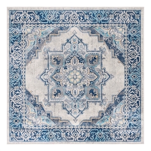 Safavieh Brentwood 6'-7&quot x 6'-7&quot Jute Power Loomed Rug in Blue / Light Gray