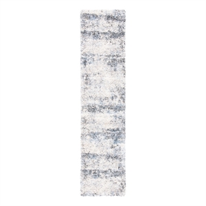 Safavieh Berber Shag 200 2'-0&quotx12'-0&quotPolypropylenePowerLoomedRuginIvory/Charcoal