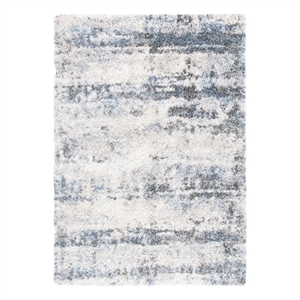 Safavieh Berber Shag 200 4'-0&quotx6'-0&quotPolypropylenePowerLoomedRuginIvory/Charcoal