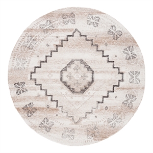 Safavieh Ebony 6'-0&quot x 6'-0&quot Wool Hand Tufted Rug in Gold / Beige