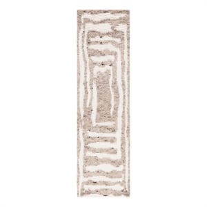 Safavieh Casablanca 2'-3&quot x 8'-0&quot Wool Hand Knotted Rug in Ivory / Light Brown