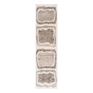 Safavieh Casablanca 2'-3&quot x 9'-0&quot Wool Hand Knotted Rug in Ivory / Brown
