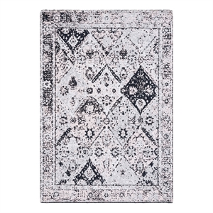 Safavieh Easy Care 2'-0&quot x 5'-0&quot Polyester Power Loomed Rug in Pink / Gray
