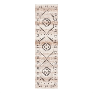 Safavieh Ebony 2'-3&quot x 9'-0&quot Wool Hand Tufted Rug in Gold / Beige