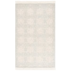 Safavieh Ikat 3'-0&quot x 5'-0&quot Wool Hand Tufted Rug in Ivory / Light Blue